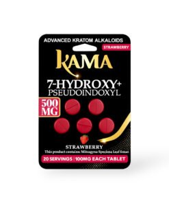 Kama 7 Hydroxy + Pseudoindoxyl Chewable Tablets Black Strawberry 100mg Per Tablet