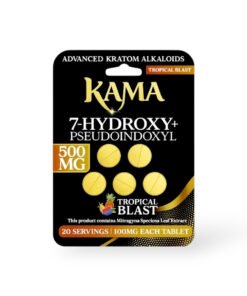 Kama 7 Hydroxy + Pseudoindoxyl Chewable Tablets Black Tropical Blast 100mg Per Tablet
