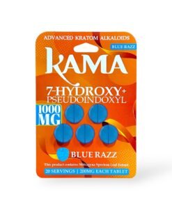 Kama 7 Hydroxy + Pseudoindoxyl Chewable Tablets Blue Razz 200mg Per Tablet