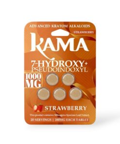 Kama 7 Hydroxy + Pseudoindoxyl Chewable Tablets Strawberry 200mg Per Tablet