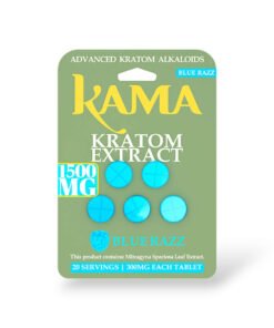 Kama Kratom Extract Chewable Tablets Blue Razz 300mg